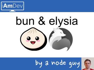 bun and Elysia course for node developers